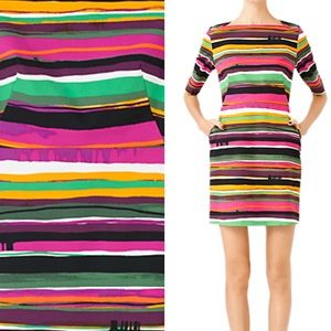 Kate Spade Slash Pocket Shift in Sunset Stripe